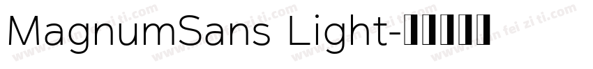MagnumSans Light字体转换